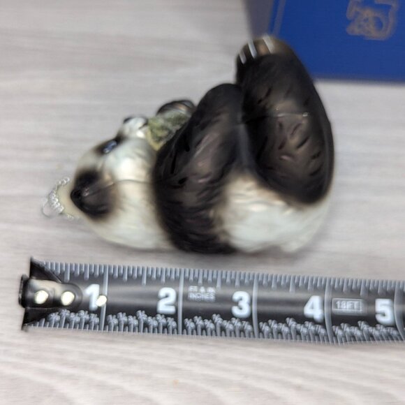 Lauscha Glas Creation Original Blown Glass Panda Bear Christmas Ornament w/Box - Picture 11 of 13